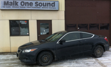 Black 2010 Honda Accord Coupe with professional window tint